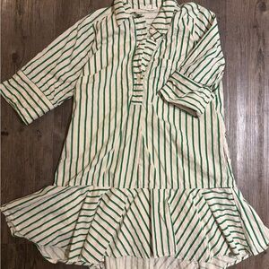 Entro Striped Green and White Top